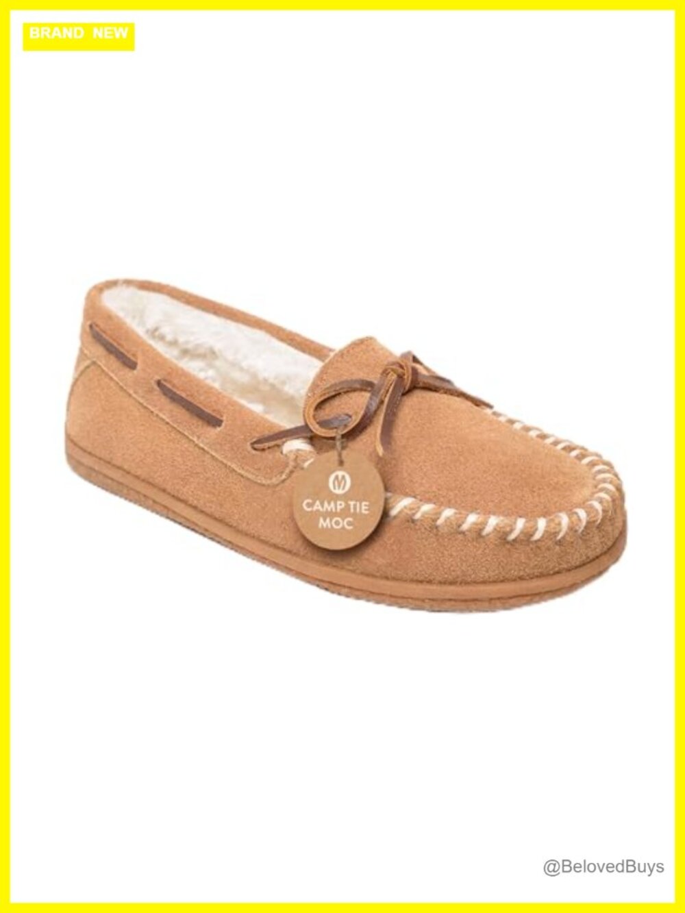 Women's Suede Mocc Plush Pile Lined Indoor/Outdoor